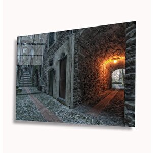 Tünel Sokak Cam Tablo Old Street 50x70 cm