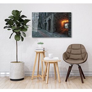 Tünel Sokak Cam Tablo Old Street 50x70 cm