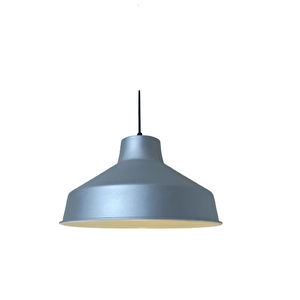 Dylight Retro Metal Dekoratif Rustik Kafe Mutfak Aydınlatma Gri Tekli Sarkıt Avize Çap:30 Cm