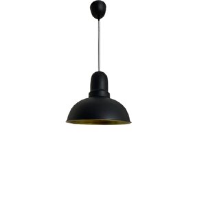 Retro Dekoratif Tekli Siyah Rustik Metal Sarkıt Avize 33 Cm