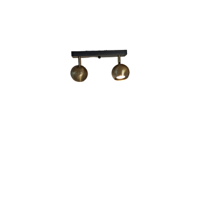 Metal Modern 2 Li̇ Eskitme Kaplama Siyah Led Spot 180 Derece Hareketli Avize Beyaz Ampullü