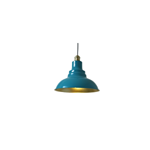 Dylight Retro Metal Turkuaz Mavi  Eskitme Duylu Dekoratif Rustik Metal Sarkıt Avize Çap:30 Cm