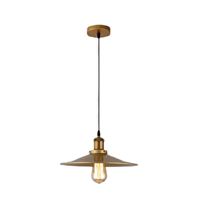 Retro Metal Eskitme Kaplama Tekli Metal Sarkıt Avize Çap:23 Cm