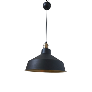 Retro Metal Siyah Dekoratif Eskitme Duylu Kafe Siyah İçi Gold Mutfak Avize Çap:30 Cm