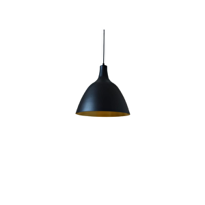 Retro Metal Dekoratif Siyah İçi Gold Tekli Sarkıt Avize Çap:28 Cm