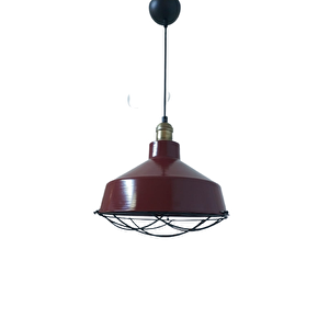 Rys Retro Metal Bordo Eskitme Duylu Kafesli Ruktik Tekli Sarkıt Kafe Mutfak Aydınlatma Çap:30 Cm