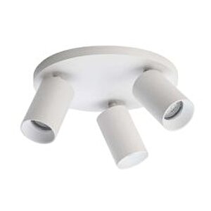 Metal Hareketli Modern Beyaz 3lü Led Spot Avize Beyaz Ampullü