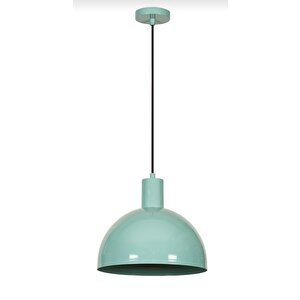 Retro Metal Dekoratif Metal Kafe Mutfak Rustik Su Yeşili Sarkıt Avize Çap:30 Cm