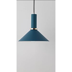Dyli̇ght Retro Metal Dekoratif Metal Gece Mavisi Tekli Sarkıt Avize Çap 30 Cm