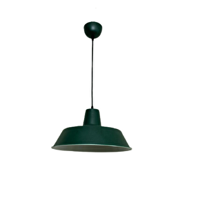 Dylight Retro Gofrato Haki Yeşil Metal Dekoratif Tekli Kafe Mutfak Aydınlatma Avize Çap:30 Cm