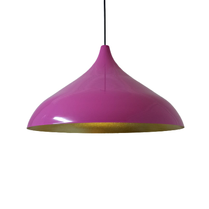 Dylight Retro Metal Pembe Içi Gold  Dekoratif Rustik Metal Sarkıt Avize Çap:43 Cm