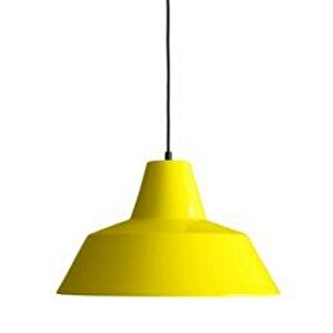 Retro Metal Sarkıt Avize Rustik Tekli Sarkıt Sarı İçi Beyaz Cafe Mutfak Aydınlatma 22 Cm