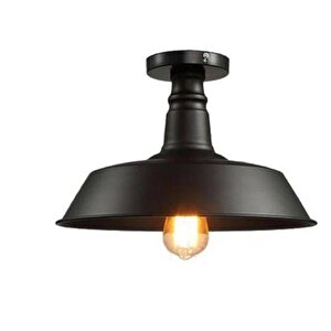 Dylight Retro Metal Dekoratif Siyah Tavan Plofyoner Avize Çap:30 Cm