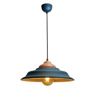 Dylight Retro Antrasit Metal Dekoratif Tekli Kafe Mutfak Aydınlatma Avize Çap:41 Cm