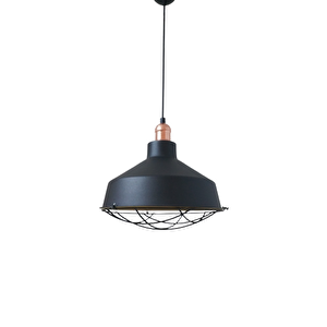 Rys Retro Metal Siyah Dekoratif Bakır Duylu Kafesli Siyah İçi Siyah Kafe Mutfak Avize Çap:30 Cm