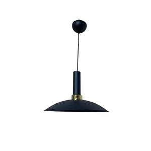Retro Metal Dekoratif Siyah Rustik Tekli Sarkıt Avize Çap 35 Cm