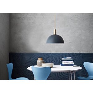 Rsylight Retro Antrasit Metal Dekoratif Tekli Kafe Mutfak Aydınlatma Avize Çap:30 Cm
