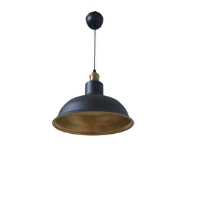 Rys Retro Metal Siyah Dekoratif Eskitme Duylu Kafe Siyah İçi Gold Mutfak Avize