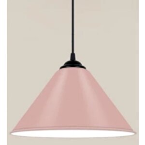 Dylight Retro Metal Dekoratif Rustik Kafe Mutfak Aydınlatma Pembe Tekli Sarkıt Avize Çap:30 Cm