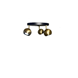 Metal Modern 3 Lü Eskitme Kaplama Siyah Led Spot 180 Derece Hareketli Avize Günışığı Ampullü