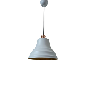Rys Retro Metal Bakır Duylu Beyaz Içi Gold Tekli Sarkıt Avize Çap.27 Cm