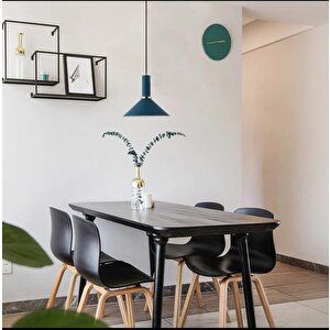 Dyli̇ght Retro Metal Dekoratif Metal Gece Mavisi Tekli Sarkıt Avize Çap 30 Cm