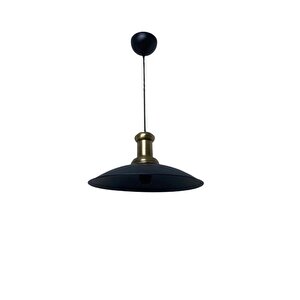 Retro Metal Dekoratif Siyah Rustik Tekli Sarkıt Avize Çap 35 Cm