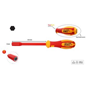 8 Mm 1000 Volt Vde İzoleli Lokma Tornavida G07-080-125