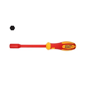 9 Mm 1000 Volt Vde İzoleli Düz Tornavida G07-090-125