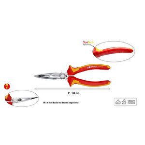 160mm 1000 Volt Vde İzoleli Eğri Kargaburun G16-18-0160