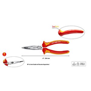 200mm 1000 Volt Vde İzoleli Eğri Kargaburun G16-18-0200