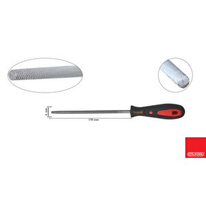 150 Mm 6" Saplı Yuvarlak Eğe Orta Diş J57-206h