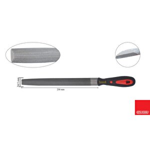 250 Mm 10" Saplı Yarım Yuvarlak Eğe  Orta Diş J56-210h