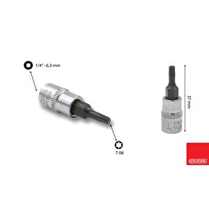 T8 1/4” Lokmalı Torx Allen C08s-t08