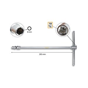 8 Mm T Saplı Oynar Başlı Lokma B32-08