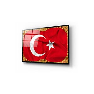 Türk Bayrağı Cam Tablo 50x70 cm