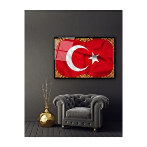 Türk Bayrağı Cam Tablo 50x70 cm