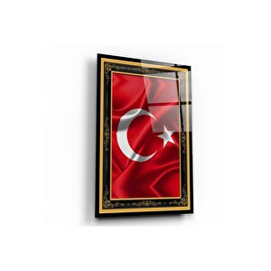 Türk Bayrağı Cam Tablo 50x70 cm