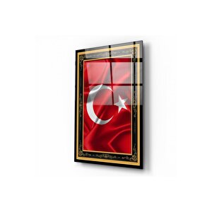 Türk Bayrağı Cam Tablo 50x70 cm