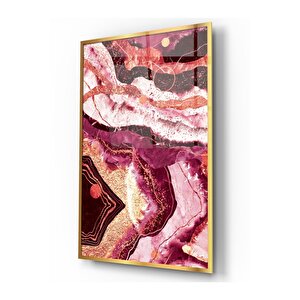 Mermer Desen Cam Tablo 50x70 cm