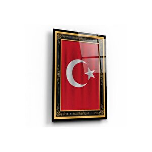 Türk Bayrağı Cam Tablo 60x90 cm
