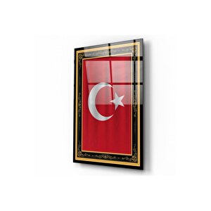 Türk Bayrağı Cam Tablo 60x90 cm