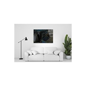 Mermer Desenli Cam Tablo 70x110 cm