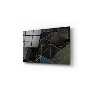 Mermer Desenli Cam Tablo 50x70 cm