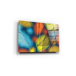 Yaprak Temalı Cam Tablo 50x70 cm