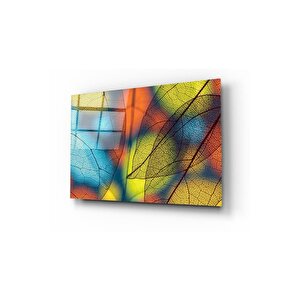 Yaprak Temalı Cam Tablo 50x70 cm
