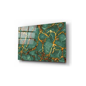 Mermer Desen Cam Tablo 50x70 cm