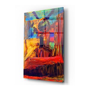 Soyut Desen Cam Tablo 50x70 cm