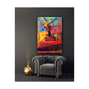 Soyut Desen Cam Tablo 50x70 cm