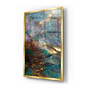 Gold Desen Cam Tablo 60x90 cm